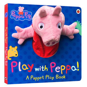小猪佩奇 Peppa Pig 粉红猪小妹 大型手偶纸板书英文原版 Play with Peppa Hand Puppet Book 手偶小剧场 好习惯养成书 英文版进口