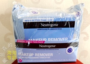 美国Neutrogena露得清抽取式卸妆湿巾/卸妆棉 50片装 纸巾 包邮