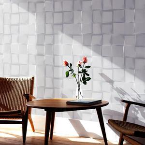 现代简约方块格子灰色白色棕色墙纸餐厅客厅服装店壁纸美发店北欧