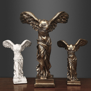 欧式胜利女神人物像雕塑树脂工艺品家居装饰摆件样板房书房摆件