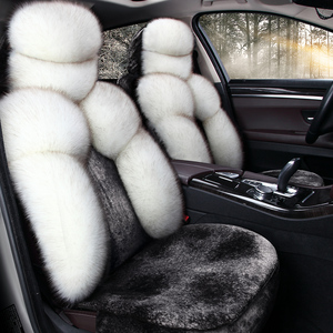 汽车座套冬季保暖长短毛绒全包围坐垫套小车座垫羽绒棉专用座椅套