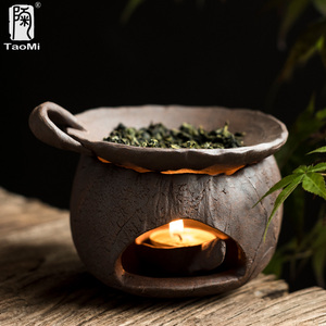 陶迷纯手工捏制烤茶炉家用陶瓷茶叶提香器普洱醒茶焙茶器茶道配件
