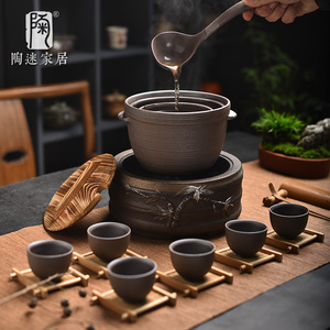 陶迷粗陶碗勺围炉煮茶套装电陶炉温茶器内胆过滤分茶古法陶瓷泡茶