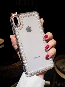 苹果14ProMax手机壳带钻新款iPhone15网红水晶边框13mini唯美女12透明软硅胶套7奢华xr全包6防摔8plus适用xs