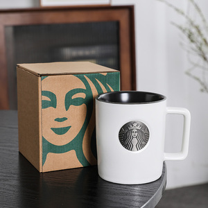 星巴克杯子种植咖啡陶瓷马克水杯送情侣办公室咖啡杯节日定制礼物
