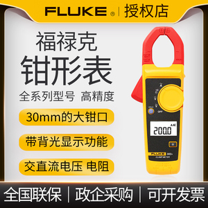 福禄克钳形表FLUKE数字F302+电流钳F317交直流F319高精度万用表