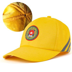 小学生小黄帽加绒反光条棒球夜光儿童安全帽托管广告帽定制做印字