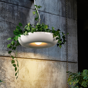 北欧创意空中花园盆栽花草灯饰餐厅阳台艺术巴比伦植物花盆吊灯