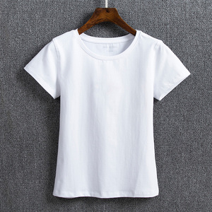 2024年新款夏季刺绣纯白色短袖t恤女纯棉修身显瘦半袖打底体桖衫