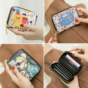 防盗刷卡包女式韩国可爱小巧超薄大容量防消磁卡包驾驶证件零钱包