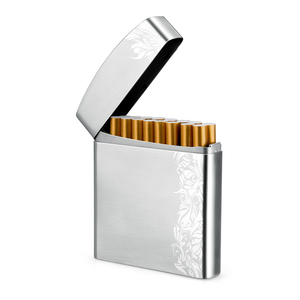 德国进口不锈钢烟盒 男士创意时尚便携20支装超薄香烟盒支持定制
