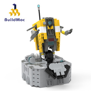 BuildMOC拼装积木玩具游戏无主之地角色小吵闹机器人管家领航员