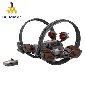 BuildMOC拼装积木玩具星球大战遥控轮式冰雹火雹双轮坦克机器人