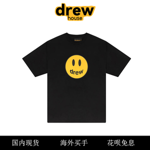 正品代购Drew House 21FW比伯同款笑脸logo印花情侣款短袖t恤男女