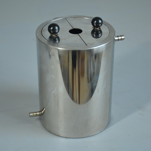 分散机料罐 双层不锈钢料桶1.5升3L涂料筒实验室研磨桶可接水循环