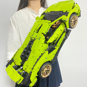 兼容乐高兰博基尼积木拼装布加迪跑车儿童大型汽车玩具男孩子礼物