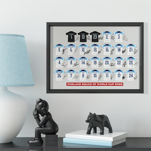 2022年世界杯英格兰球衣经典相框照片墙送球迷礼品奖品体彩店装饰