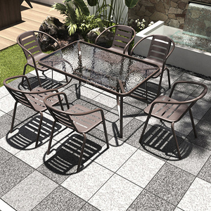 户外休闲桌椅伞庭院露台镂空椅三件套网红花园阳台小桌子椅组合