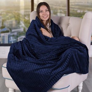 Throw Blanket for Couch Plush Fluffy Warm Cozy法兰绒毯子加厚