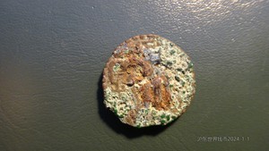 印度锡兰朱罗王朝章鱼人打制币铜币2