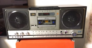熊猫老木壳收录机SL-21磁带收音机 中短波都好用 两只飞乐YD2喇叭