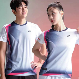 韩版尤尼克斯羽毛球网球气排球男女套装yy速干运动比赛服短袖夏