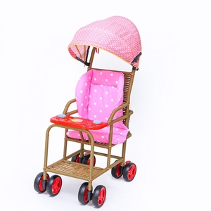 夏天椅子座椅婴儿手推车小推车四轮7-8个月夏季娃娃轻便竹编八轮