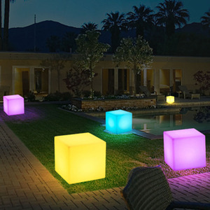 LED发光立方体 创意吧台夜场酒吧桌组合凳子户外发光桌子茶几家具