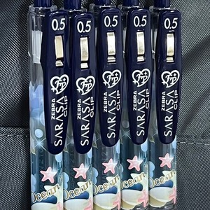 日本ZEBRA斑马花草茶联名限定款按动彩色中性笔0.5mm墨蓝色水笔