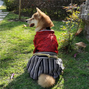 宠物狗狗猫咪柴犬柯基法斗日本武士和风日式男款女款拍照衣服和服