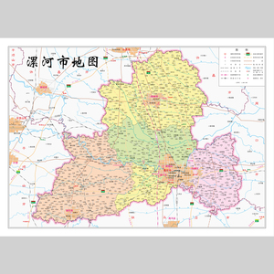 漯河市地图电子版设计素材文件