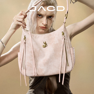 JACD粉色包包女2024新款腋下包高级感通勤托特包大容量单肩斜挎包
