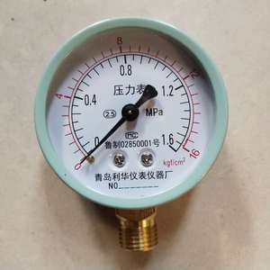 青岛利华仪表Y60压力表压力罐地暖试压空压机通用油压表水压表