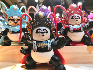 川剧成都熊猫变脸玩具 四川重庆脸谱娃娃玩偶创意纪念品特色礼品