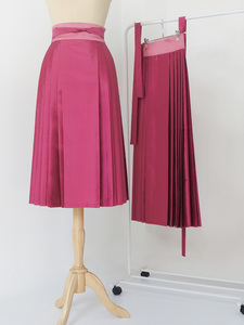 罗丝丁汉服粉托帕纯色明制马面裙多对褶藏褶色织塔夫绸定制