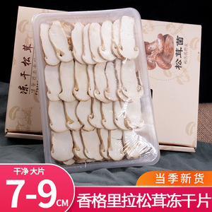 新鲜冻干松茸片7-9cm云南特产香格里拉松茸菌干货菌菇冻干松茸片