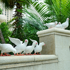 户外花园庭院公园装饰品创意树脂摆件工艺品仿真动物雕塑鸽子摆件