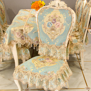 欧式餐椅垫套罩桌布艺套装高档奢华凳子垫长方形茶几家用台布冬季