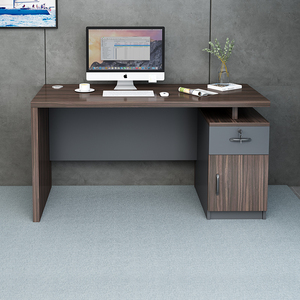 职员电脑办公桌卡位桌现代简约台式多功能办公室财务桌柜家用单人