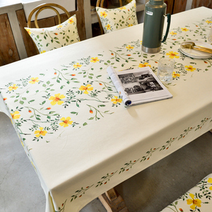 桌布防水防油免洗防烫餐桌台布茶几长方形轻奢高级感布艺餐桌布