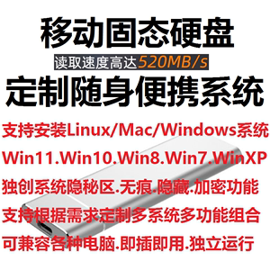 Windows To Go固态硬盘定制随身USB便携Linux/Mac/WTG无痕Win系统