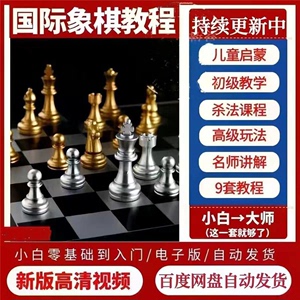 国际象棋教程视频教材入门初级中级高级幼儿童少儿小学生教学课程