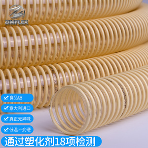 食品级PU塑筋软管 陶瓷落面粉输送软管 印刷机风管蚱蜢意大利进口