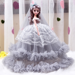 新款diy娃娃同款巴比玩具45cm洋娃娃公主古装婚纱六一生日礼物装