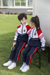 春季新款中小童男童女童校服休闲外套上衣长袖拼色运动服班服园服