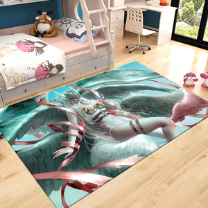 数码宝贝卡通家用卧室床边拍照动漫二次元风周边地毯装饰防滑地垫