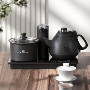 吉谷全自动加水电热水壶TC001变频恒温304不锈钢茶壶可嵌茶盘茶桌