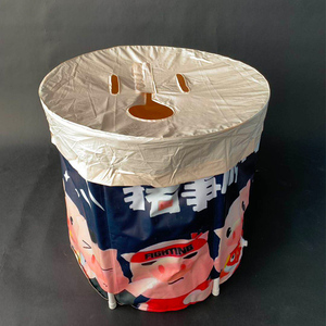泡澡桶保暖盖折叠浴桶洗澡桶保温盖子小号直径65大罩子70