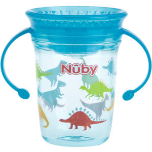 NUBY努比魔术杯宝宝学饮杯防呛防漏儿童带手柄儿童鸭直饮杯硅胶