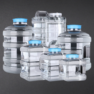 透明白矿泉水桶功夫茶吧纯净水桶饮水机家用食品级PC方形空储水桶